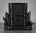 Black Gothic Pen Holder with ornate book-inspired center and pointed crystal-style details on both sides