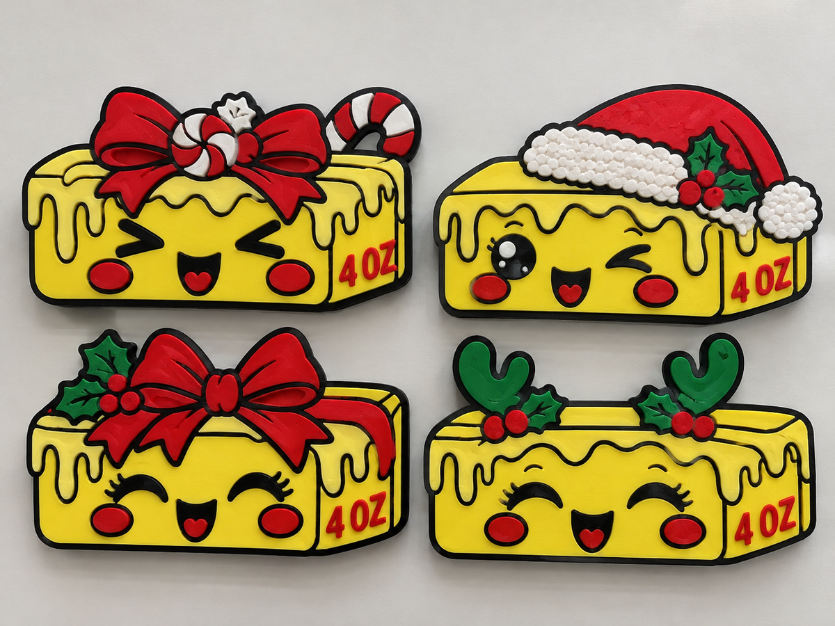 Kawaii Christmas Butter Ornament – Digital 3D Print File
