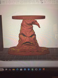 Digital model preview in slicing software of a Sorting Hat candle holder with a raised circular tray; not a finished-product photograph.
